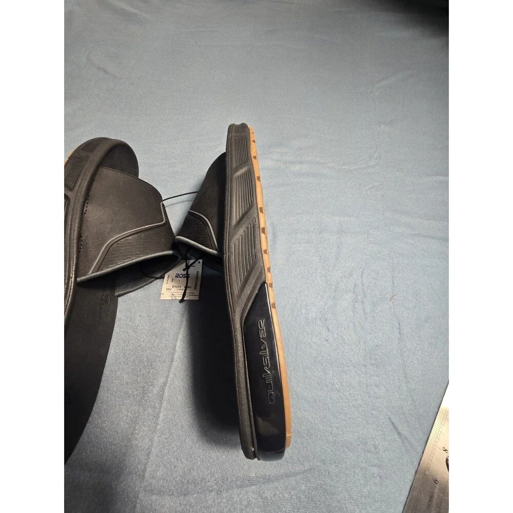 Quiksilver Hydrobound Slide Sandals Men’s Size 11 Black Comfort Slides NWT